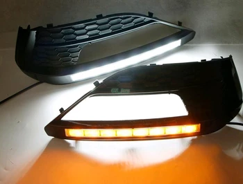 

LED DRL daytime running light for MG6 MG 6 09-13 Turn Signal and dimming style Relay with yellow turn signal blue night light