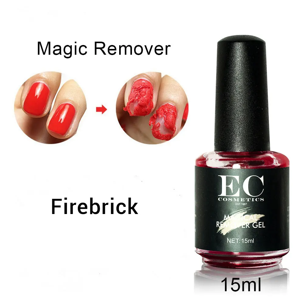 Glike Magic depair жидкость для снятия геля очиститель лака для ногтей в течение 2-3 минут 15 мл магическое удаление лаков основа верхнее покрытие - Цвет: Firebrick -red