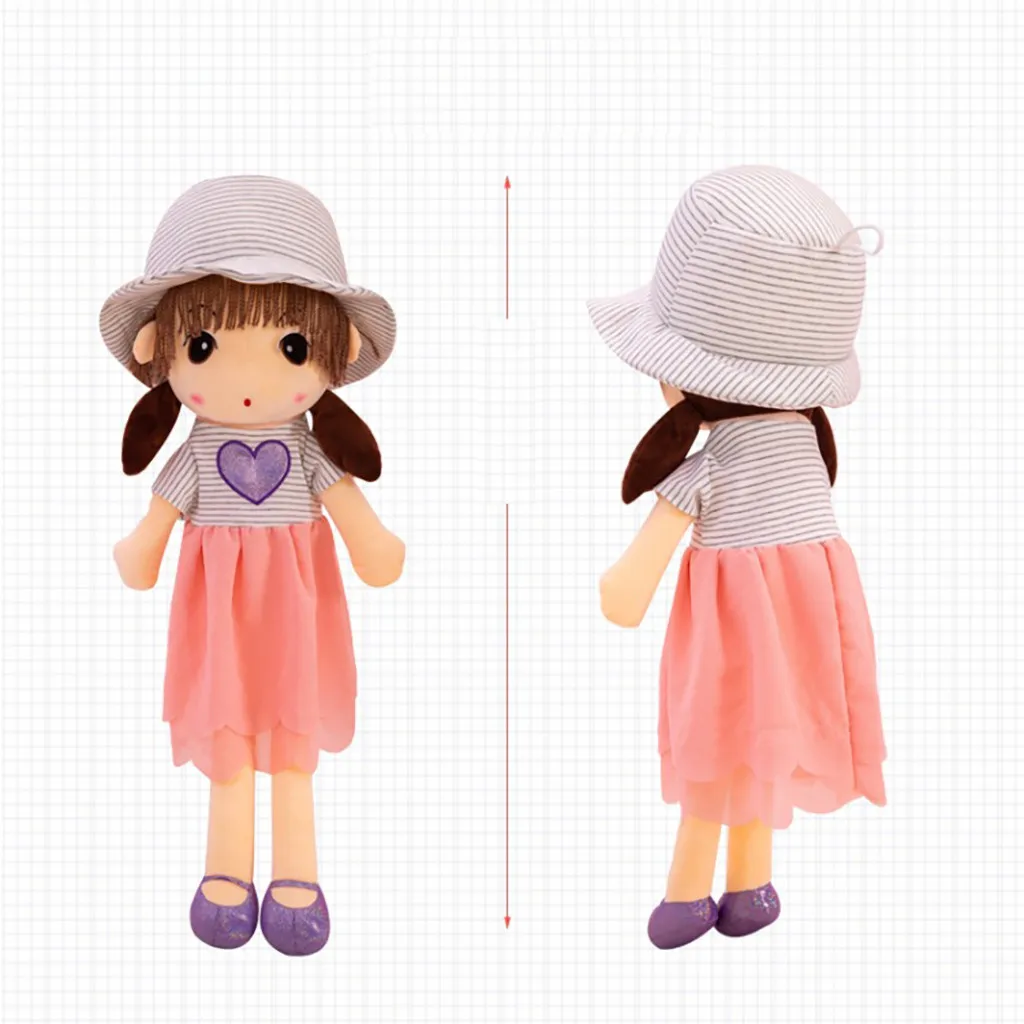 Новая настоящая Плюшевая Кукла Kawaii, мягкая плюшевая игрушка, одежда для юбки, кукла, рождественский подарок для девочек, 18 дюймов, плюшевая игрушка