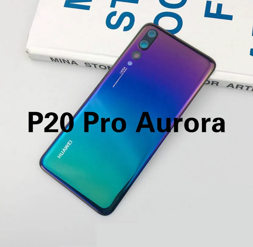 Для huawei P20 Pro крышка батареи Задняя стеклянная Задняя Дверь Корпус чехол панель+ объектив камеры для huawei P20 Lite крышка батареи Nova 3e