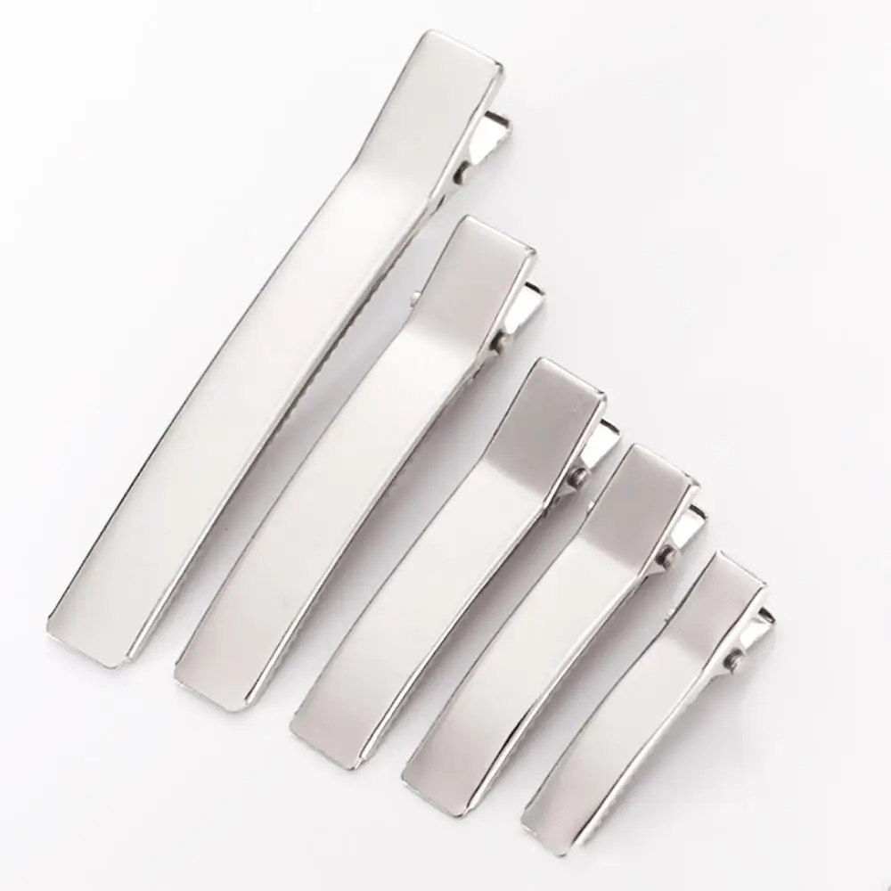 Заколки для волос с плоским металлическим Двойным Зажимом женщин и девочек