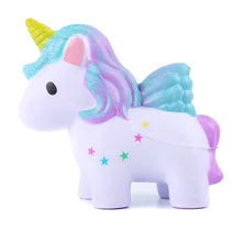 

Kawaii Colorful Unicorn Squishy Simulation Doll Bread Scented Slow Rising Soft Squeeze Toy Stress Relief for Funny Kids Gift