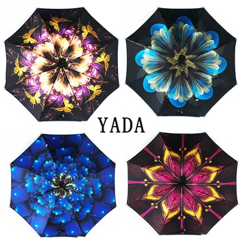 

YADA Design Butterfly Umbrella Cute Flower Pattern Folding Umbrellas For Women Men Anti-UV Gift Windproof Rainy Umbrella YD239