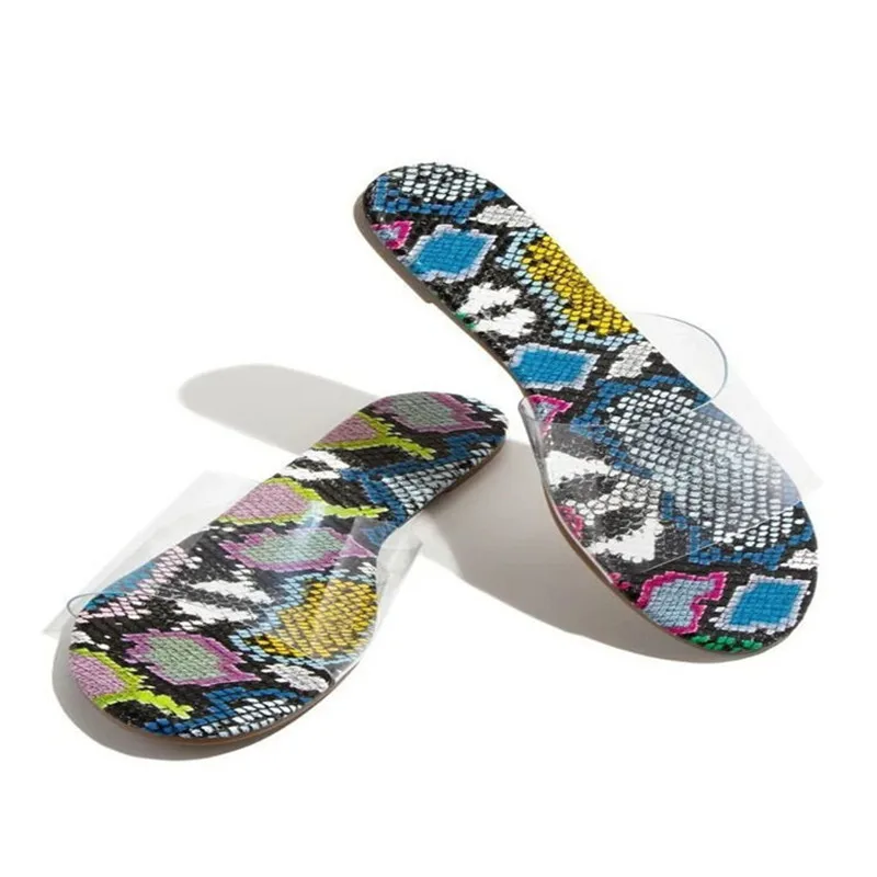 Plus Size 43 Jelly Slippers Women Summer Sandals Candy Colors Transparent Casual Sandals Female Flat Beach Slides Zapatos Mujer