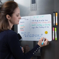 Tableau blanc magnétique effaçable à sec doux, autocollant magnétique pour réfrigérateur, Messages de taille A3, dessin de notes, écriture pratique pour papier peint 