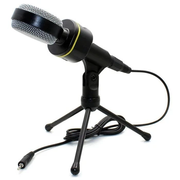 

Condenser Recording Microphone with Stand Microphone for PC Mobile Phone Live Singing Bar Karaoke Laptop