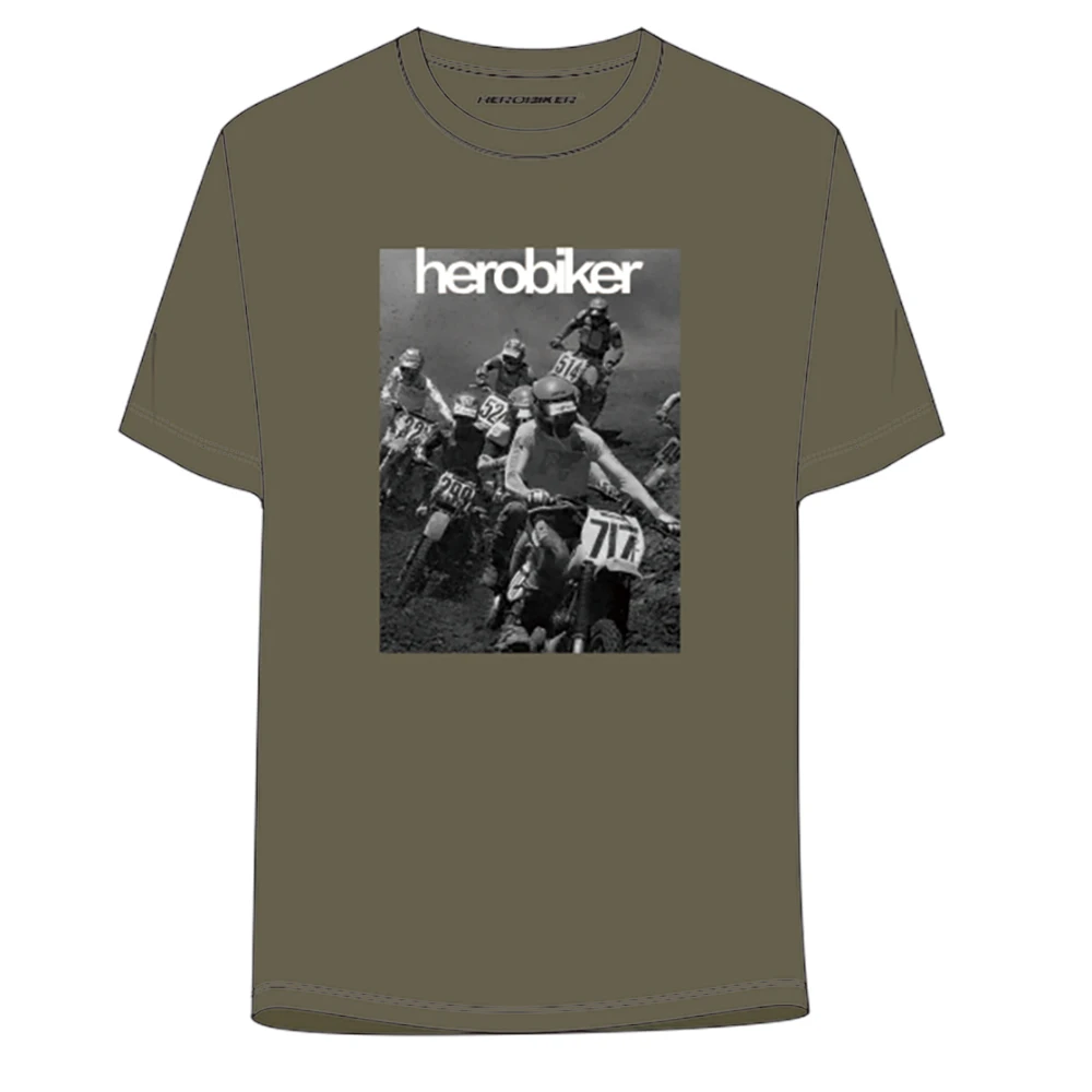 Herobiker летние мотоциклетные футболка Для мужчин мотокросса для верховой езды дышащие горные Байк гоночный мотоцикл футболка