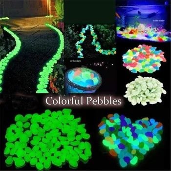 

Garden Decor Luminous Stones Glow In Dark Decorative Pebbles Outdoor Fish Tank Decoration Pebble Rocks Aquarium Mix Color