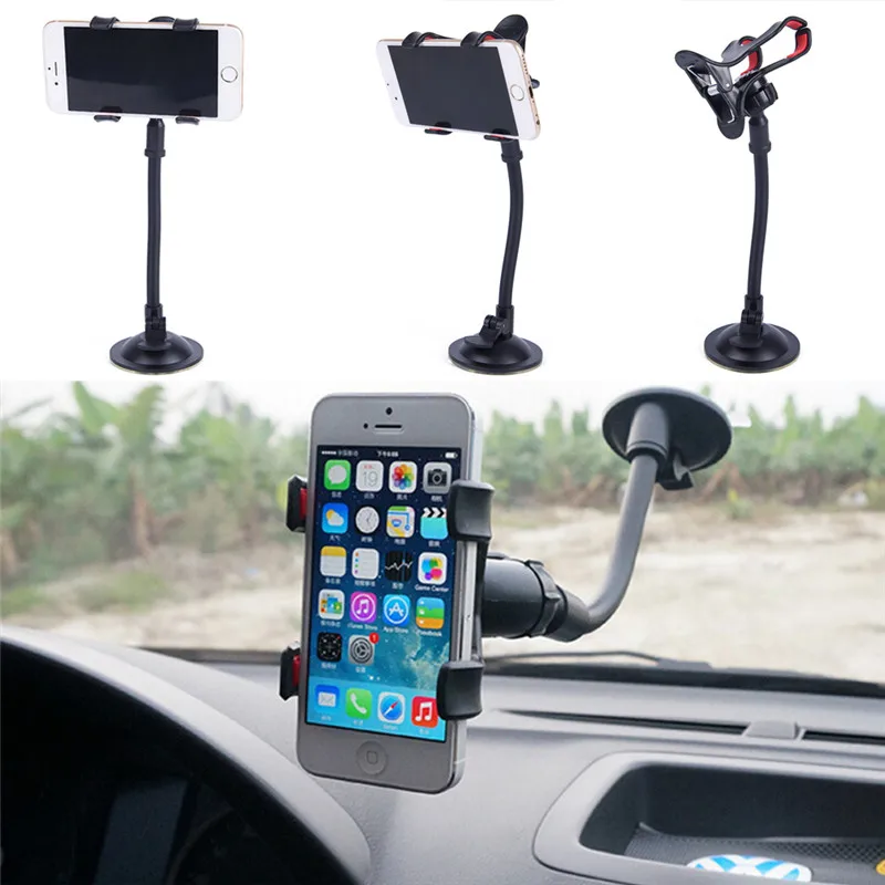 Universal 360 Rotating Car Auto Windshield Clip Mount Phone Holder Stand Bracket for iphone samsung huawei xiaomi