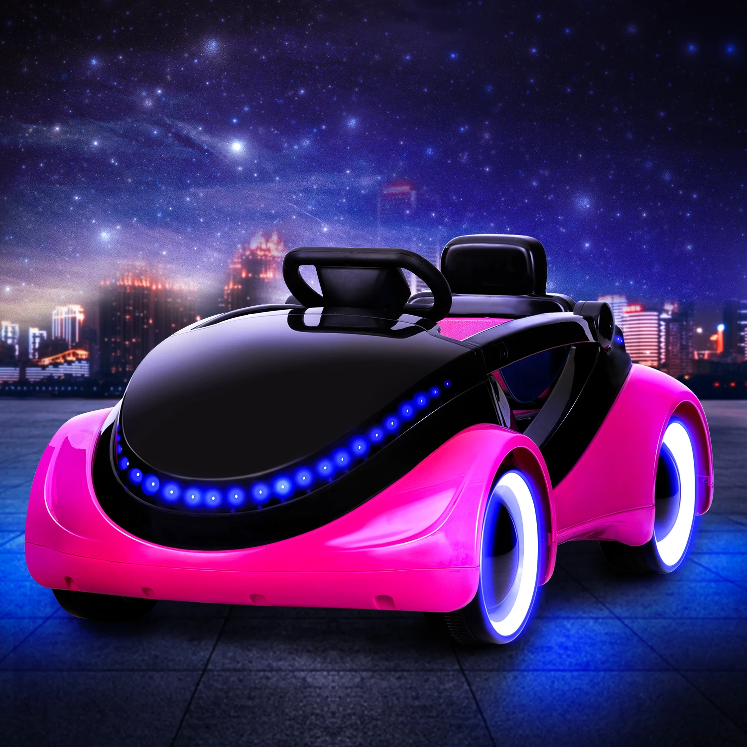 Uenjoy Electric Kids Ride On Cars Battery Motorized Vehicles With Remote Control Led Lights Music Story Playing Safety Lock Ride On Cars Aliexpress