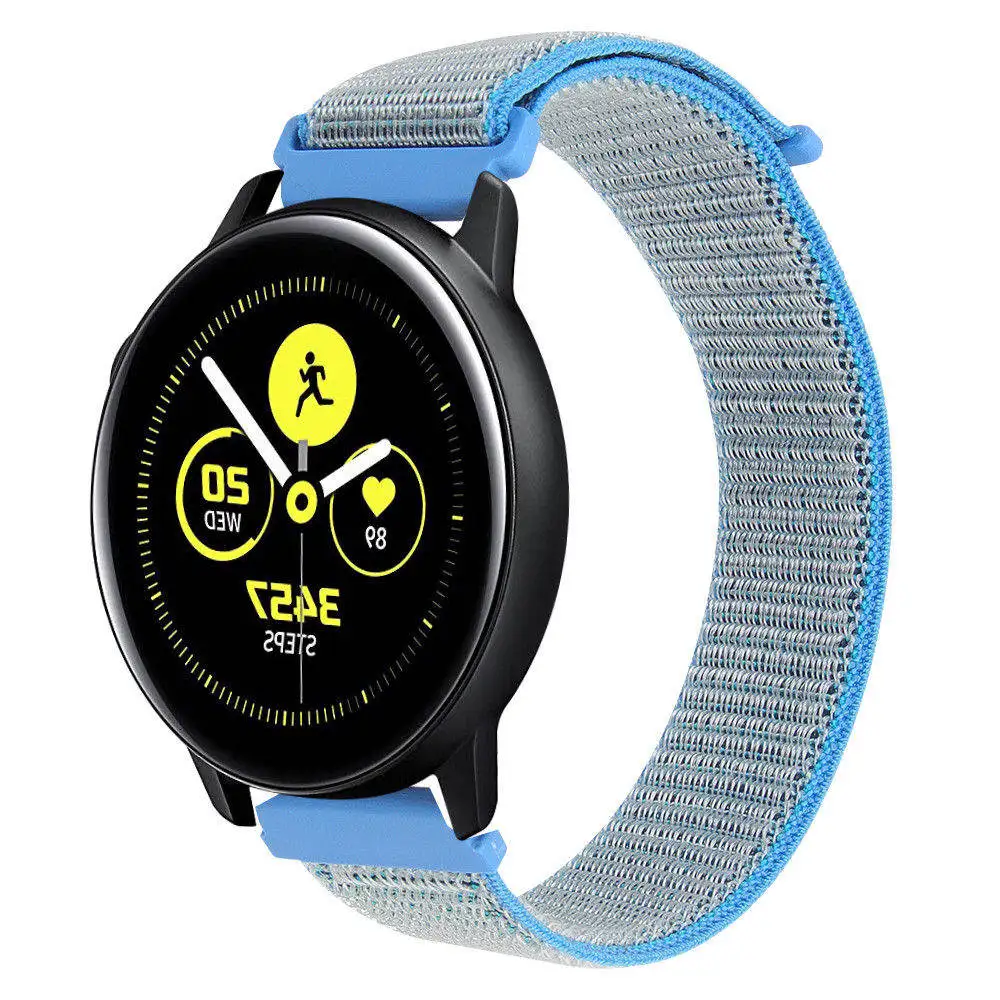 22 мм 20 ремешок для часов, мм для samsung Galaxy Watch 46 мм/42 мм/Active Band gear S3 S2 нейлоновая петля палка спортивные наручные браслеты для huawei gt