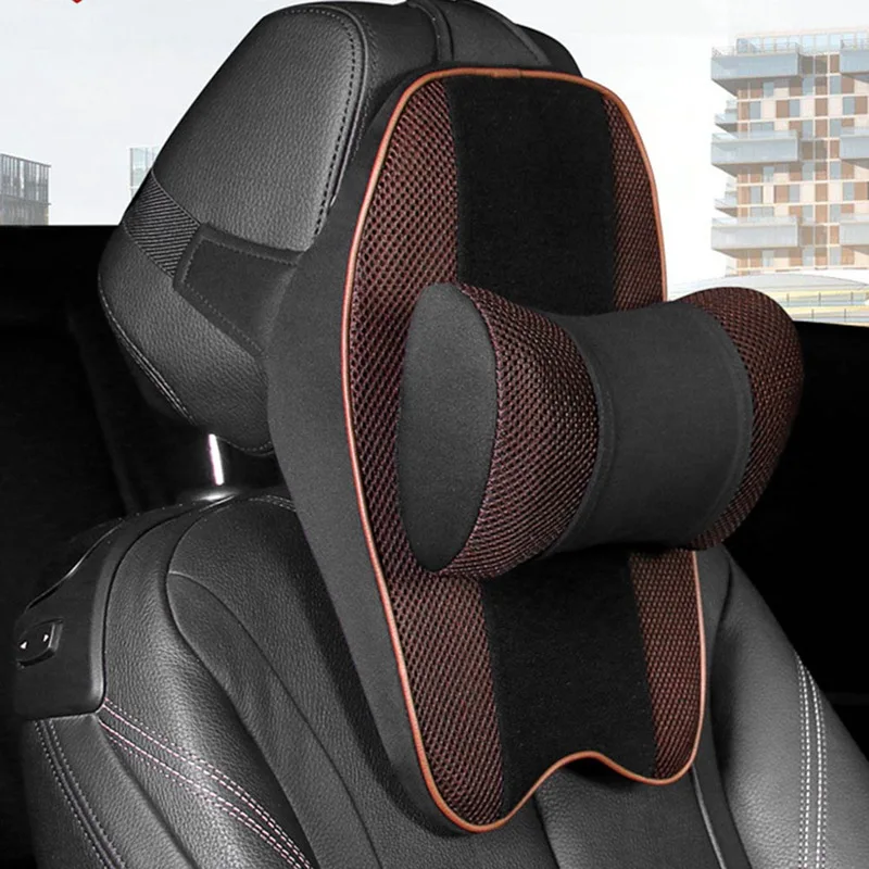 

Car Neck Headrest Pillow Cushion Auto Seat Head Support Neck Protector Automobiles Seat Neck Rest Memory Cotton Car Accessories