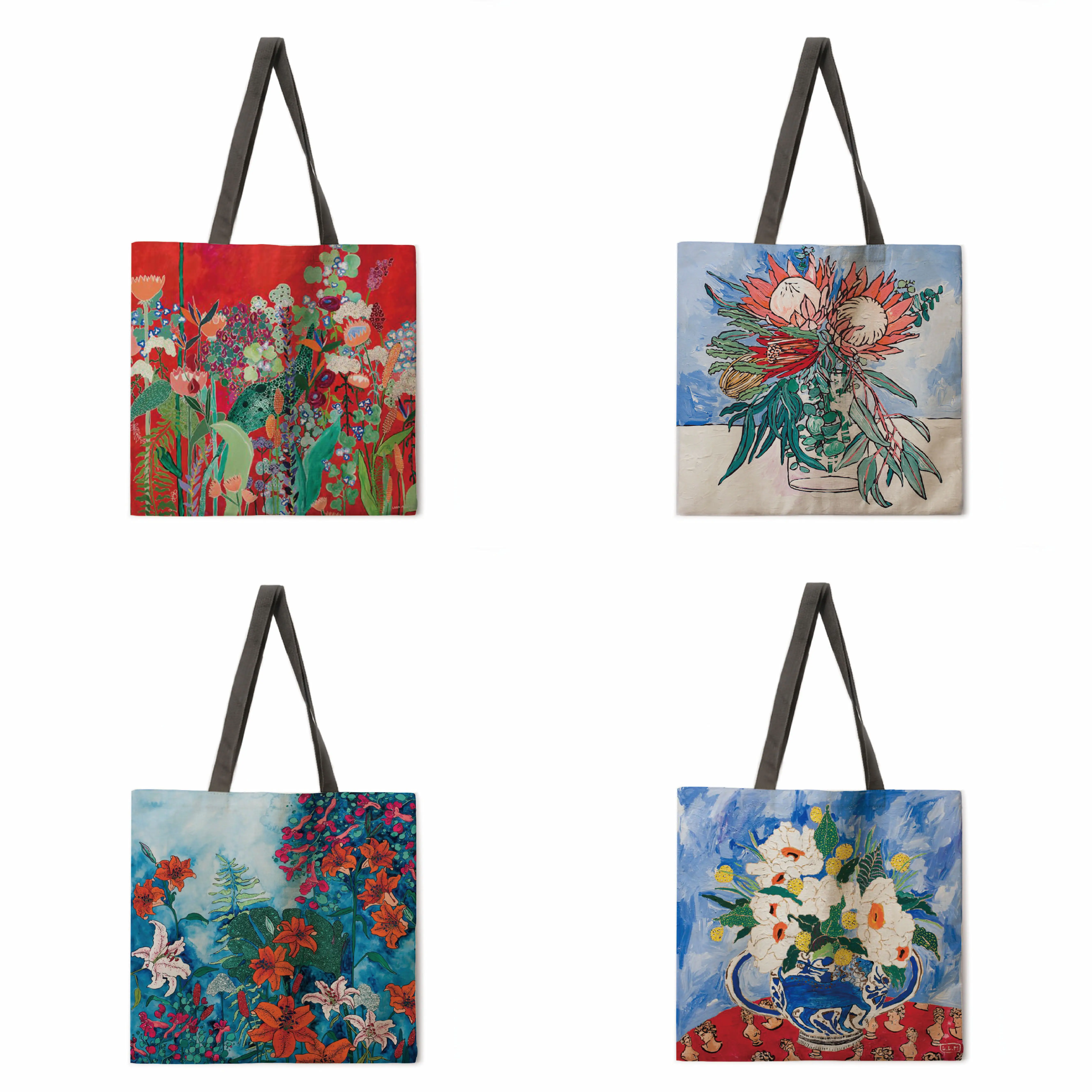 

Art Oil Painting Printed Tote Bag Tote Bag Leisure Tote Bag Shoulder Bag Female Beach Bag Foldable Shopping Bag