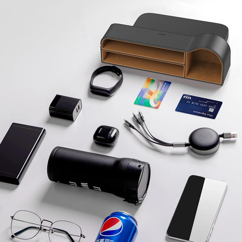 Baseus Универсальный Кожаный Автомобильный органайзер, коробка для ...