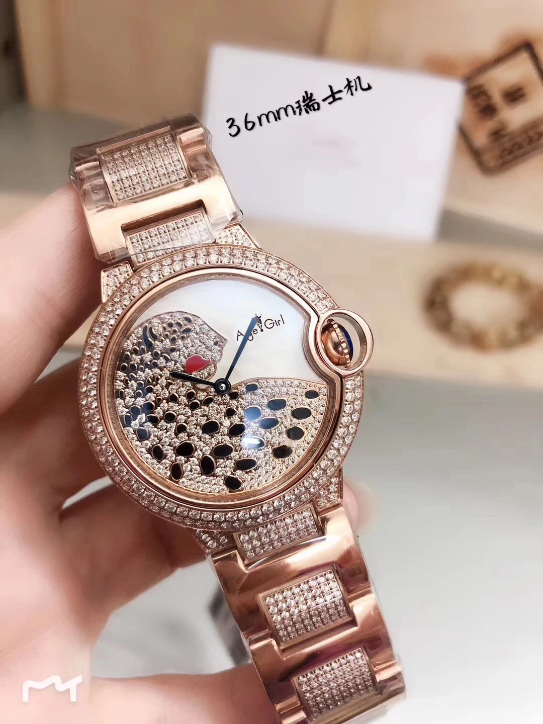 Rose Gold Роскошные брендовые новые кварцевые женские часы модные повседневные спортивные сапфировое стекло розовое золото серебро обод с бриллиантами часы Черный Белый AAA - Цвет: Rose Gold