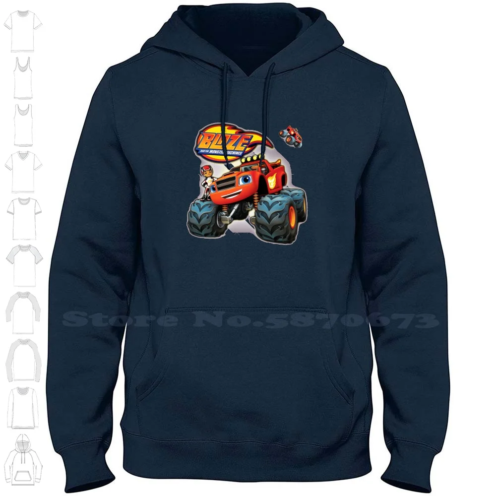 Felpa Con Cappuccio Blu Chiaro Modello Cogwheel Per Uomo Donna Blaze Monster Machines Monster Machines