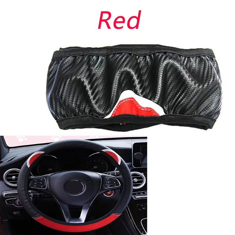 red 38 см милые Нескользящие чехол рулевого колеса автомобиля forvolkswagen VW Passat B6 B5 B7 B8 Golf 4 5 7 6 поло Защитные чехлы для сидений, сшитые специально для Opel Astra J H Insignia Corsa - Color Name: red