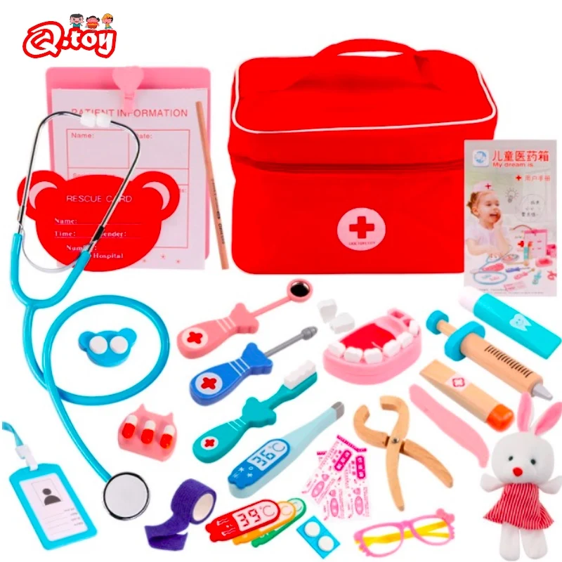 Sale Doctor Kit For Children Wooden Kids Doctor Playset Pretend Play