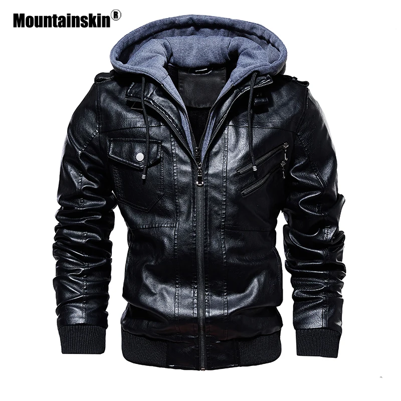 Куртка Mountainskin мужская с капюшоном повседневная Байкерская мотоциклетная куртка