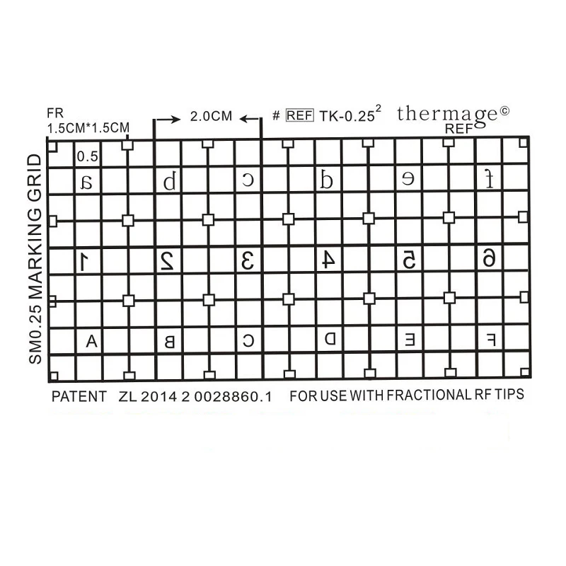 10PCS Th 5th Generation Marking Grid Paper For Head Body Eye Lattice Radio Frequency Beauty Paper 5