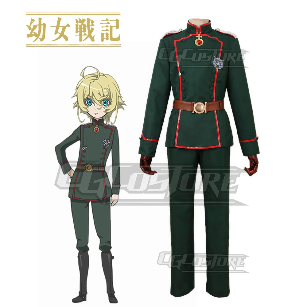 

Saga of the Evil Tanya Cosplay Costume Von Degurechaff Anime Uniform Dresses Christmas Halloween Free Shipping CG113