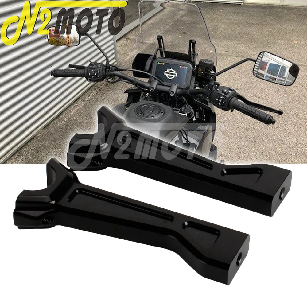 

Высокие подъемники для мотоцикла, 1 пара, черные подъемники на руль 2 дюйма для Harley Pan America 1250 S PA1250 PA1250S 2021-24, Аксессуары для мотоцикла