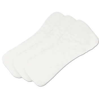 

3Pcs 4 Layers Absorbent Fiber Towel Insert for Diaper, Big Size Diaper Booster, Diaper Liner,Disable Washable Reusable Cloth