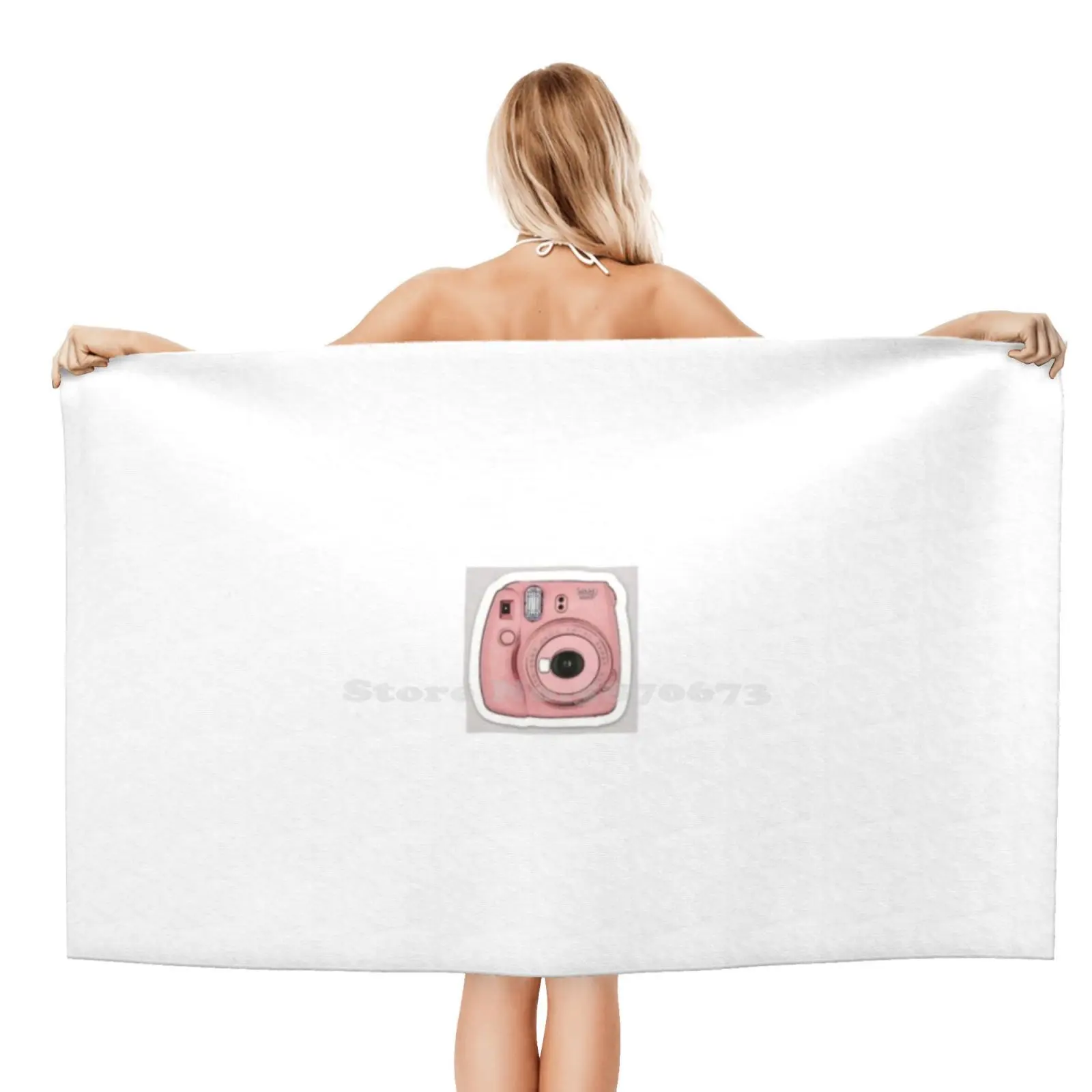 Polaroid Camera Decalcomania Morbido Tessuto In Microfibra Asciugamano Da Viaggio Fotocamera Polaroid Fotocamera Polaroid Rosa Fotocamera Rosa Fotocam