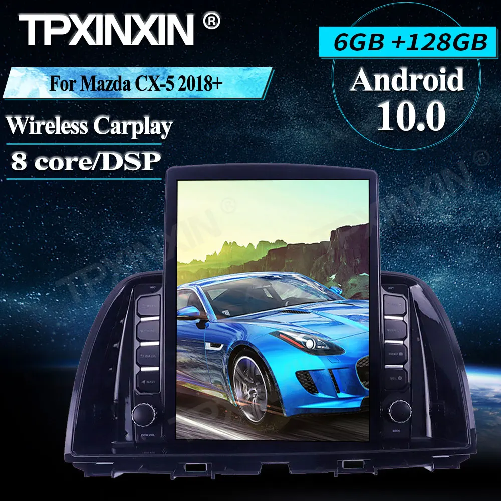 

Tesla Style Screen For Mazda CX-5 2018+ Android Radio Wireless Carplay Car Radio Stereo Receiver 128G Car GPS Navigation player