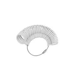 Jewelry Ring Sizer Mandrel Stick & Finger Gauge Measuring Tool Set (White Ring Mea)