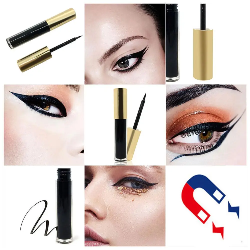 Makeup Black Magnetic Eye Liner Liquid Pencil Quick Dry Waterproof Black Makeup Wing Eyeliner Pencil Best Selling