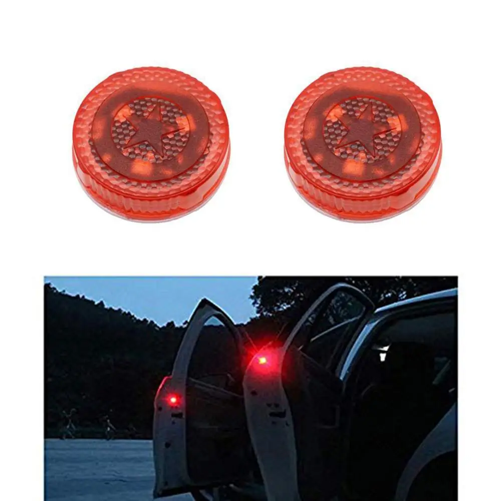 2pcs 5LED Car Door Opening Warning Lights Anti Rear-end Collision Lamps Lights