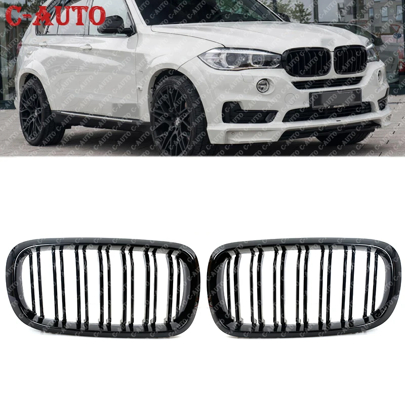 1 пара для BMW F15 F16 X5 X6 F85 F86 2014 2015 2016 2017 Глянцевая/матовый черный Передний бампер