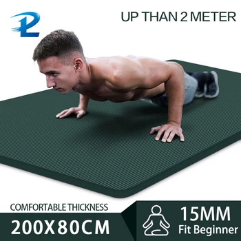 

200*80cm 15mm Thick Yoga Mat Quality Exercise Sport Mat for Fitness Gym Home Tasteless Pad exercise gymnastics