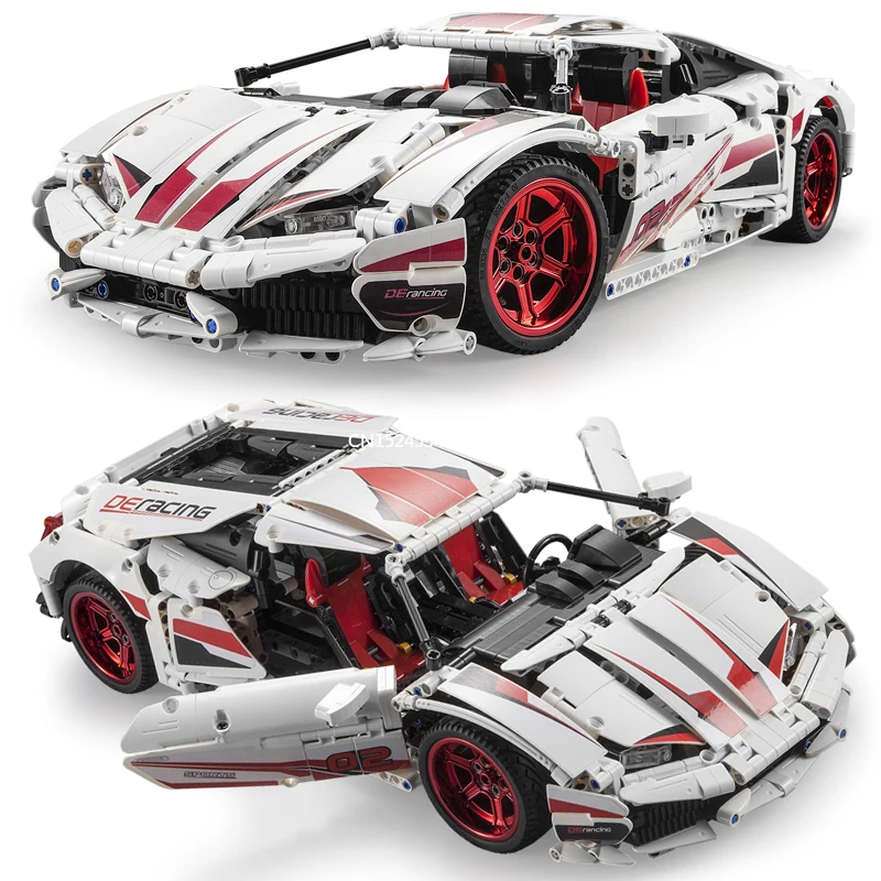 

610 Super Racing Car Brick Fit Technic Model Building Block Remote Control Car Racer Toy Gift For Children