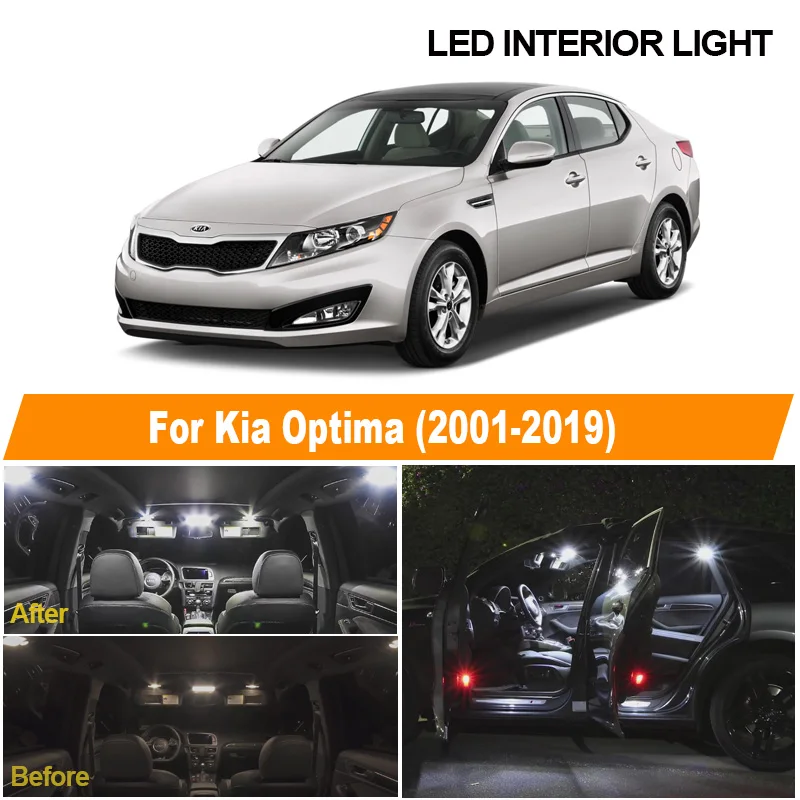 Автомобильные светодиодные лампы белого цвета светильник для салона Kia Optima 2001 2003