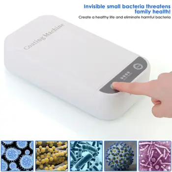 

UV Sterilizer Cellphone Disinfection Box with USB Cable Dual UV Lights Rechargeable Portable UV Disinfection Mask Box