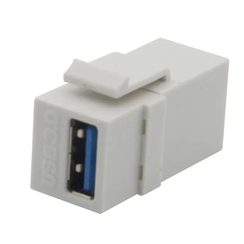2PCS USB 3.0 A Female to A Female Extension Keystone Jack Coupler Connector Adapter Converter F3MA