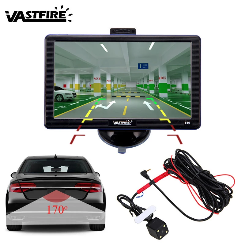 

7 inch Car GPS Navigation SatNav 256M/8G 7" Sat Nav Navigator With Rearview Camera Bluetooth AV-IN FM MP3/MP4 Players Free Maps