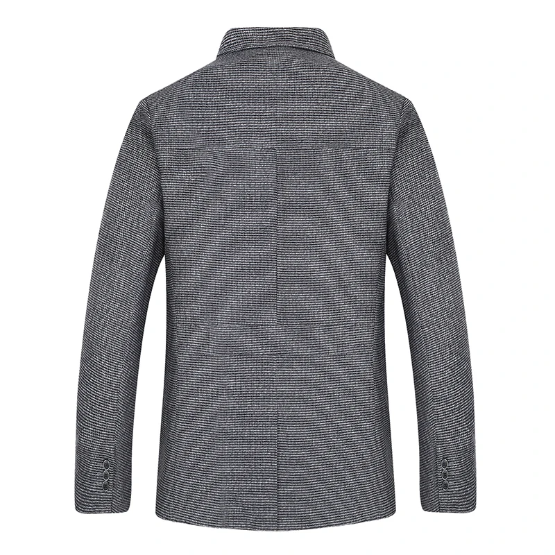 8XL 7XL, плюс размер, Блейзер, куртка для мужчин, зима и осень, мужской повседневный клетчатый костюм с отворотом, тонкий крой, стильный костюм, пальто, решетка, парка