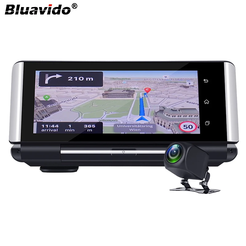Видеорегистратор Bluavido 7 дюймов 4G FHD 1080P android DVR GPS навигация ADAS Автомобильная камера