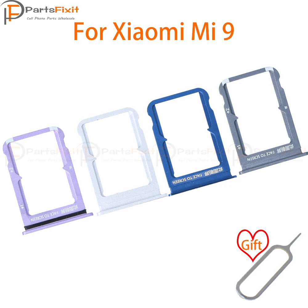 Лоток для sim-карт для Mi9, слот для sim-карты, держатель для карт, слот для карт, адаптер для Mi 9, запасные части с бесплатной выемкой