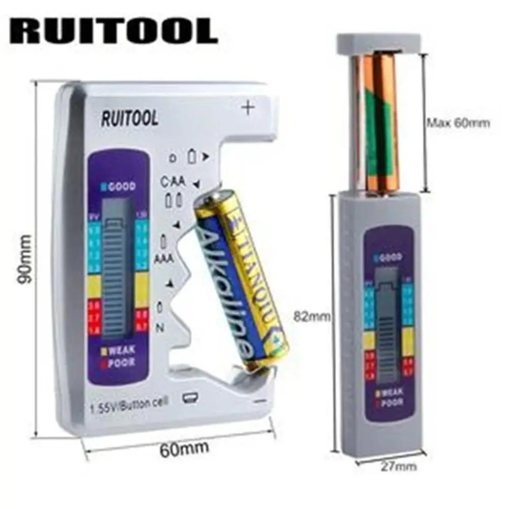 55g Digital Battery Capacitance Diagnostic Tool Battery Tester LCD Display Universal Digital LCD Battery Tester Checker@12