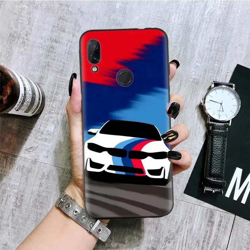 Черный чехол для спортивной машины M3 для Xiao mi Red mi Note 8 7 7S 7A 6 S2 GO K20 Pro 6A mi 6X 5X A1 CC 9 8 чехол для телефона - Цвет: BA346-2