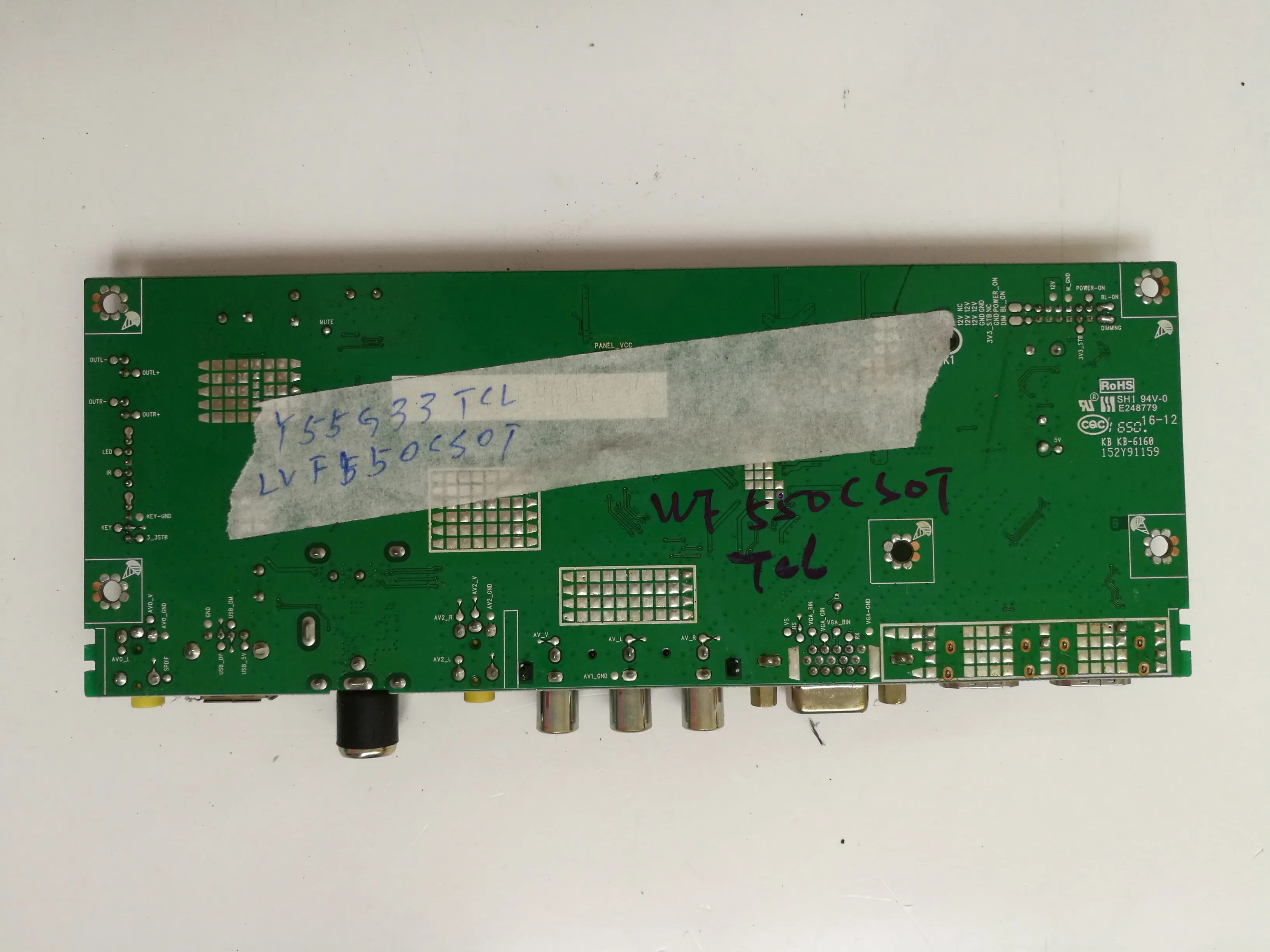 Original logic circuit board main board y55g33 main board 40-0ms180-mab2lg screen lvf550cs0t circuit board