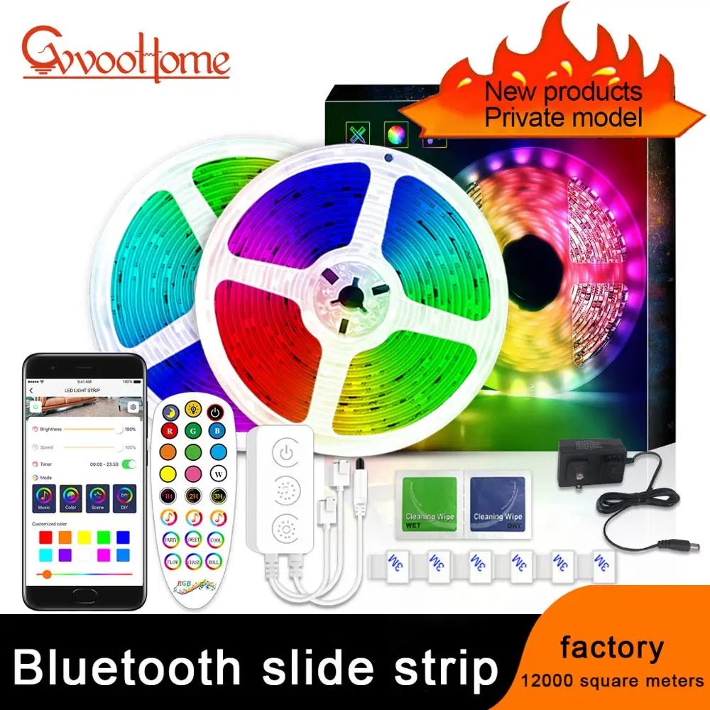 Доступная Светодиодная лента с эффектом погоны RGB посылка ламп Wi-Fi ARGB 5050 5 м 10 12 В