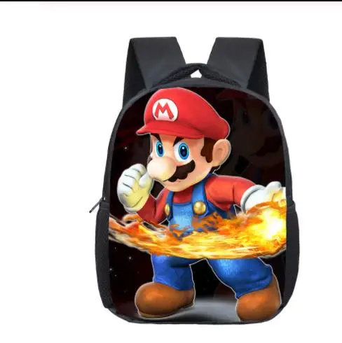 12 дюймов Супер Марио Smash Bros Детские школьные ранцы для мальчиков и девочек Ранец детский сад Книга сумка - Цвет: as pictures