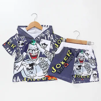 

Baby boys Summer Clothing Sets Newborn baby Cartoon The Joker t shirt+short pants 2pcs suits boys infant tarcksuit clothes