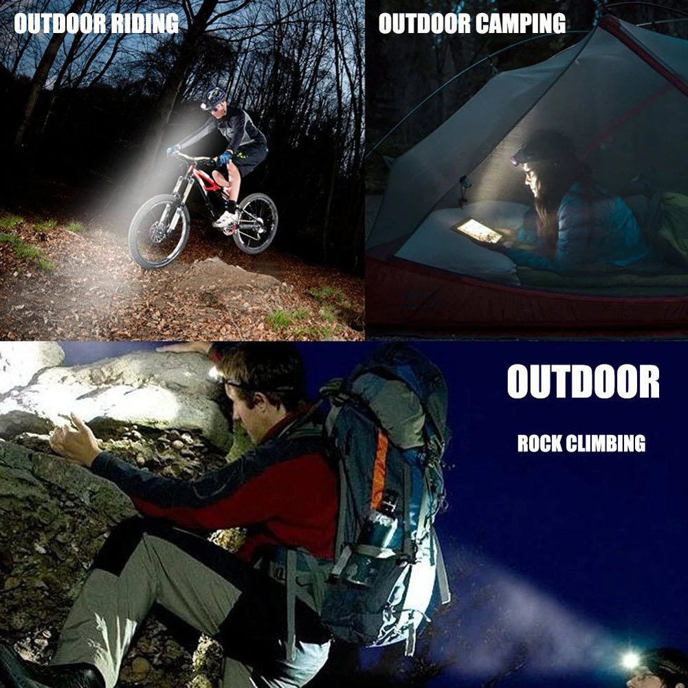 New 2000LM Cree XL-M T6 Led Headlamp 3 Modes Headlight Waterproof Head Torch flashlight Head lamp Fishing Hunting Light 18650