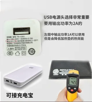 

USB Heating Warm Pad Adjustable Temperature Controller Incubator Mat Tools Waterproof Pet Reptiles Heat Pad